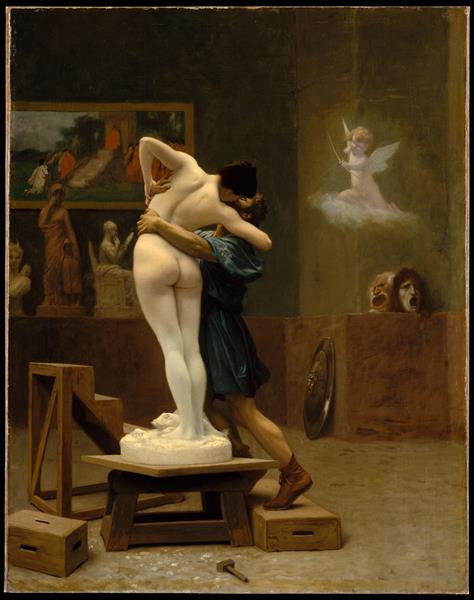 让·莱昂·杰罗姆（Jean-LéonGérôme）-皮格马利翁和伽拉泰亚 油画高清