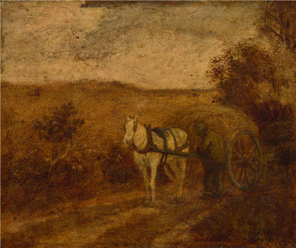 阿尔伯特·平克汉姆·赖德（Gift of Sam A. Lewisohn）-修补线束，1870年油画