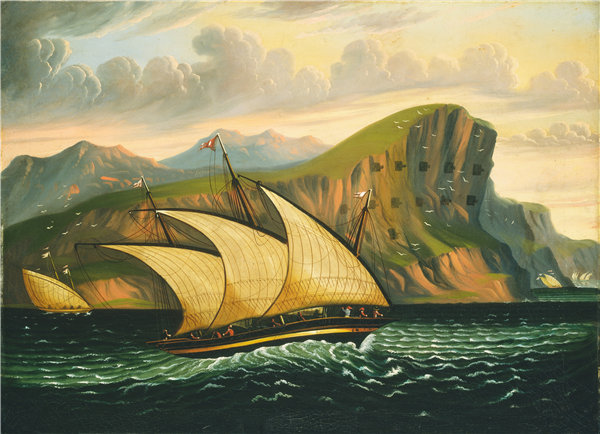 托马斯·钱伯斯（Thomas Chambers）-费卢卡（直布罗陀）油画