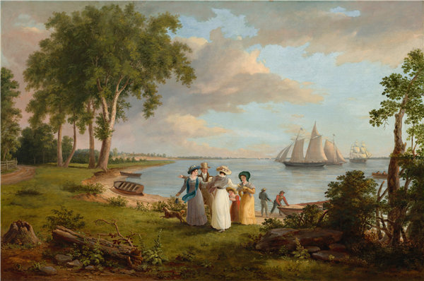 托马斯·伯奇（Thomas Birch）-特拉华州费城附近的景色油画