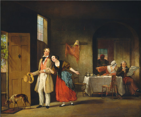 弗朗西斯·威廉·埃德蒙兹（Francis William Edmonds）-害羞的表哥 1841-1842年油画