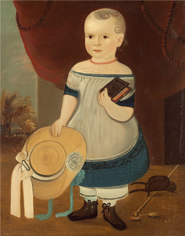 威廉·马修·普里尔（William Matthew Prior）-草帽的孩子油画
