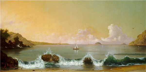 马丁·约翰逊·海德（Martin Johnson Heade）-里约热内卢湾 1864年油画