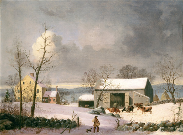 乔治·亨利·杜里（George Henry Durrie）-乡下的冬天 1858年