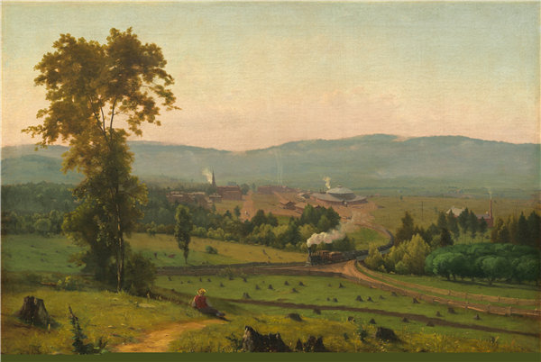 乔治·英尼斯（George Inness）-拉科瓦纳山谷 1856年油画