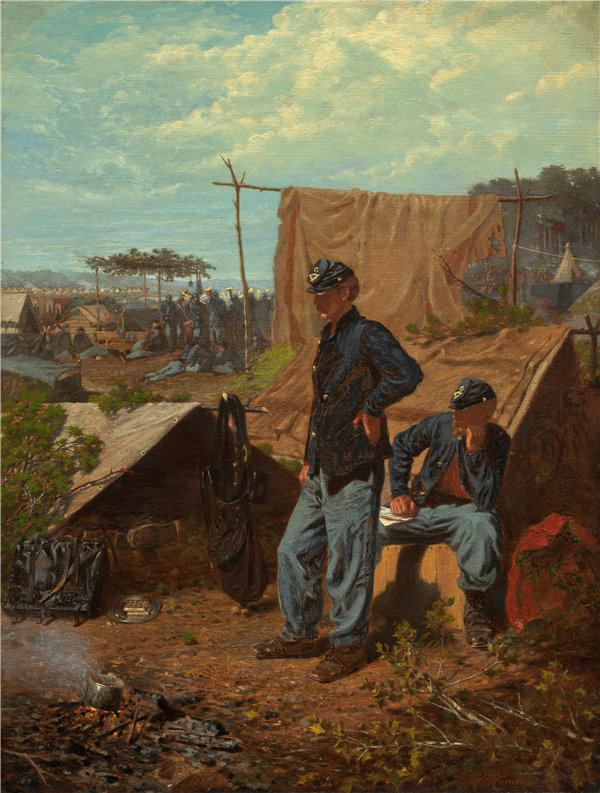 温斯洛·荷马(Winslow Homer)-家,甜蜜的家 1863年油画