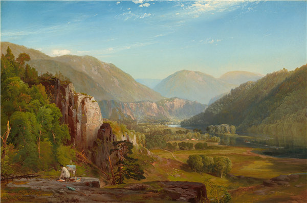 托马斯·莫兰（Thomas Moran）-朱尼亚塔，晚上 1864年油画