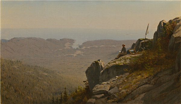 桑福德·罗宾逊·吉福德（Sanford Robinson Gifford）-在缅因州沙漠山的艺术家素描 1864-1865年作品