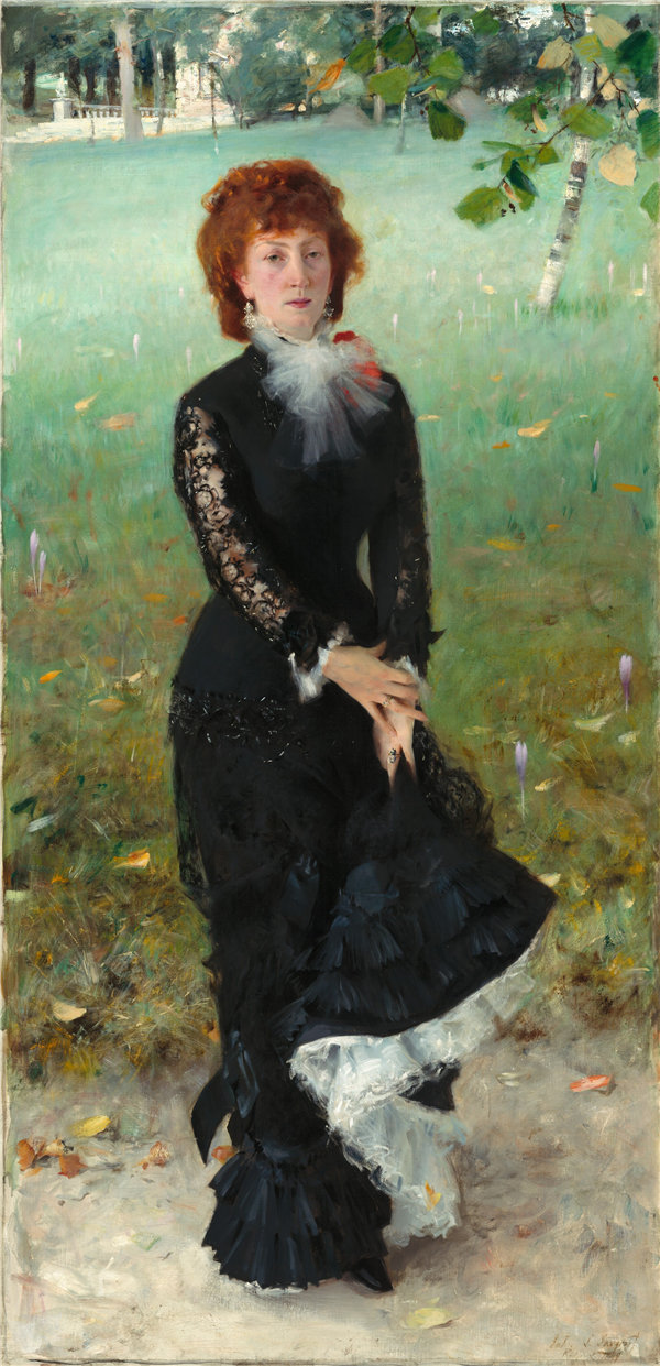 约翰·辛格·萨金特（John Singer Sargent）-玛丽·布洛兹·佩勒隆（MadameédouardPailleron）1879年油画