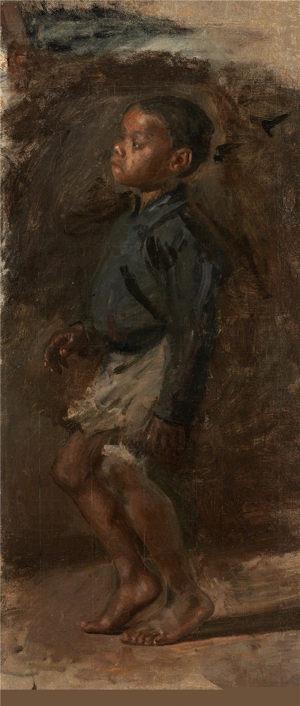 托马斯·埃金斯（Thomas Eakins）-研究“黑人男孩跳舞”：男孩油画