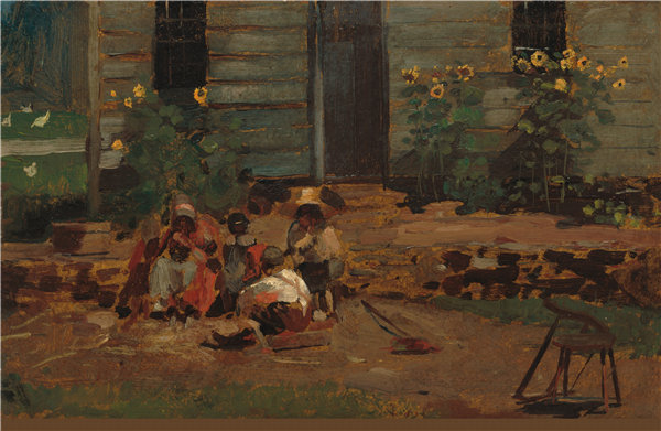 温斯洛·荷马（Winslow Homer）作品《草场的素描》高清下载