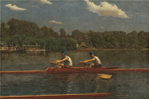 托马斯·埃金斯（Thomas Eakins）-Biglin兄弟赛车 1872年油画