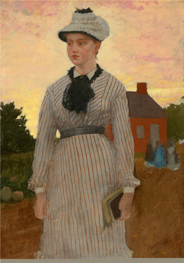 温斯洛·荷马(Winslow Homer)作品《红色校舍》高清下载