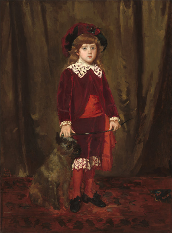 玛丽·卡萨特（Mary Cassatt）-埃迪·卡萨特（Eddy Buchanan Cassatt）1875年油画