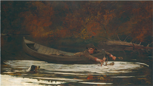 温斯洛·荷马（Winslow Homer）作品《猎犬和猎人》高清下载