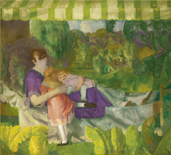 乔治·贝洛斯（George Bellows）-我的家庭 1916年油画