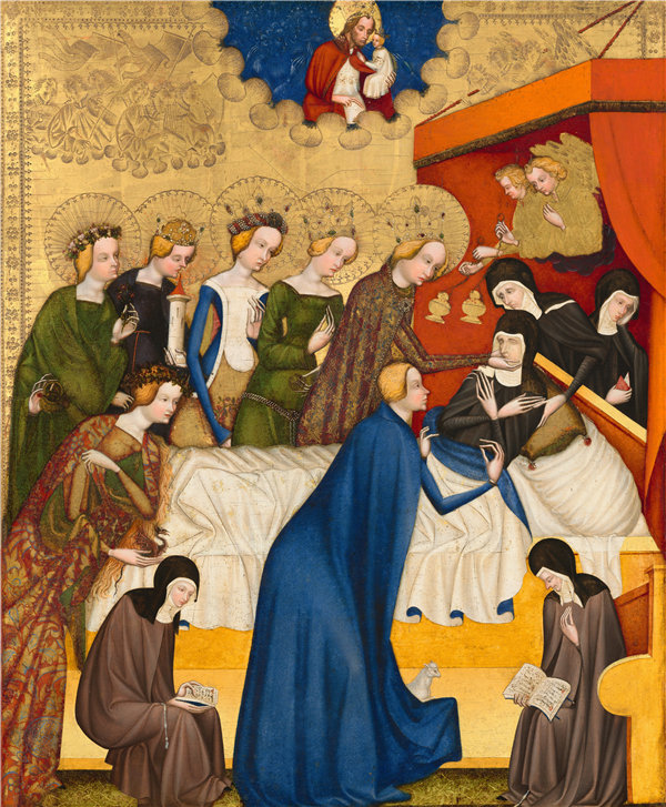 海利根克鲁斯大师（Master of Heiligenkreuz）--圣克莱尔之死油画