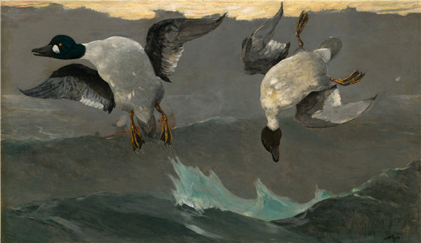 温斯洛·荷马（Winslow Homer）作品《右边和左边》高清下载