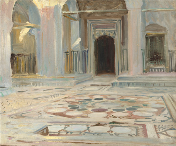 约翰·辛格·萨金特（John Singer Sargent）-开罗路面 1891年油画