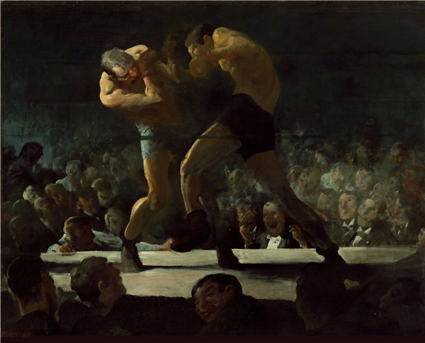 乔治·贝洛斯（George Bellows）-俱乐部之夜 1907年.油画