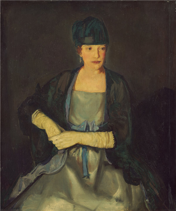 乔治·贝洛斯（George Bellows）-莫德·莫雷·戴尔（Maud Murray Dale） 1919年油画