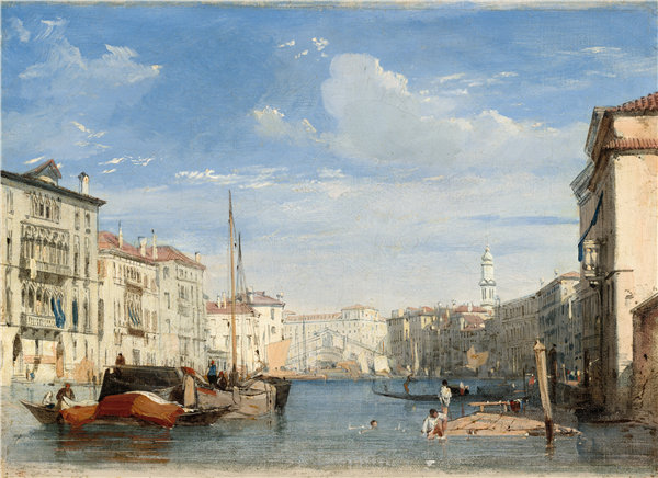 理查德·帕克斯·波宁顿(Richard Parkes Bonington)-大运河 油画