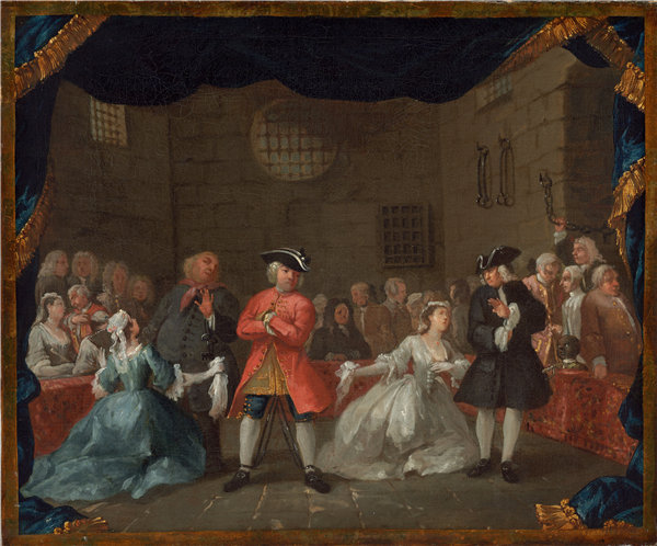 威廉·霍加斯-歌剧的一幕 1728-1729年油画