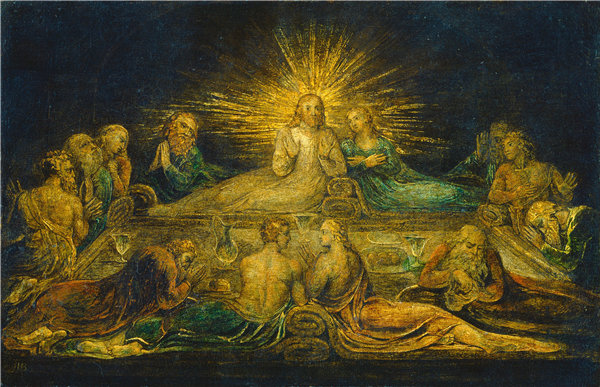 威廉·布莱克（William Blake）-最后的晚餐油画