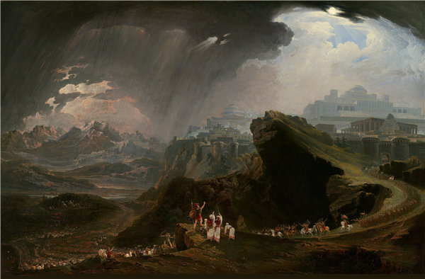 约翰·马丁（John Martin）-约书亚命令太阳停在基遍.油画