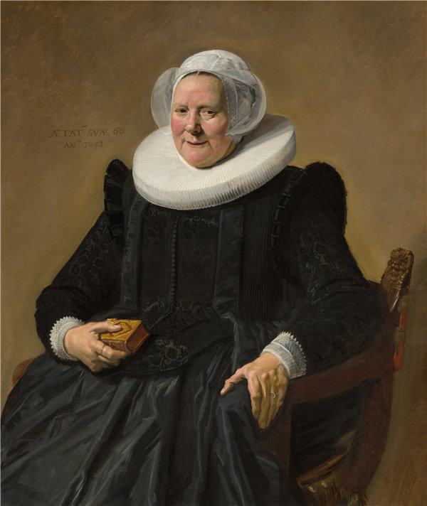 弗兰斯·哈尔斯（Frans Hals）-一位老年女士的画像油画高清下载