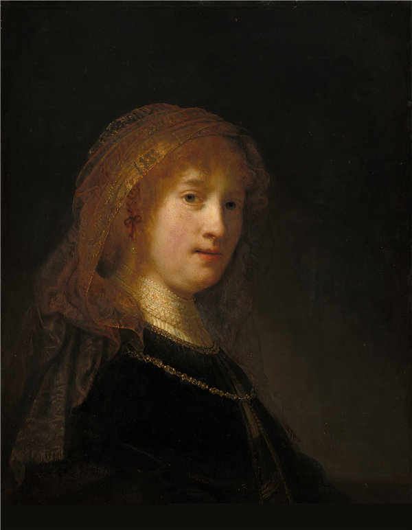  伦勃朗·范·瑞恩（Rembrandt van Rijn）-艺术家的妻子油画