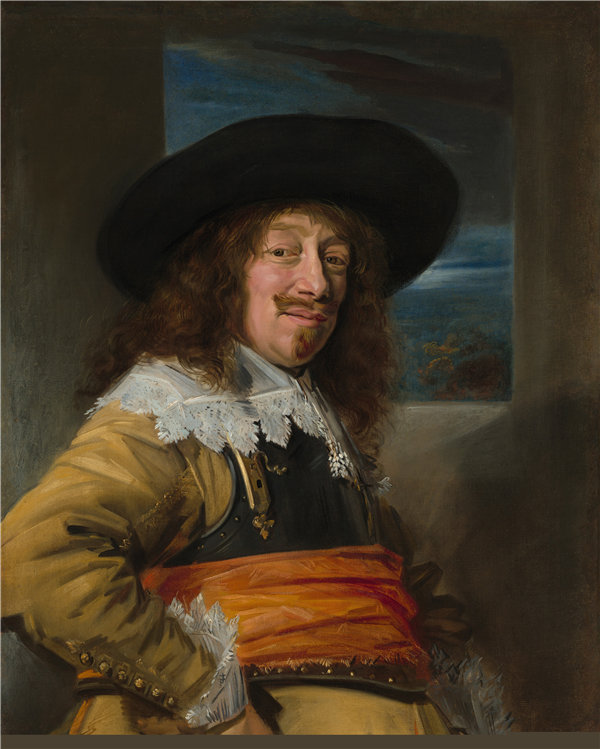 弗兰斯·哈尔斯（Frans Hals）-哈勒姆公民警卫队成员的肖像.油画