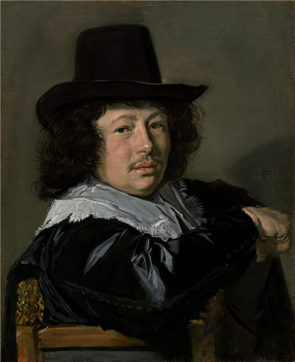 弗兰斯·哈尔斯（Frans Hals）一个年轻人的肖像油画高清下载