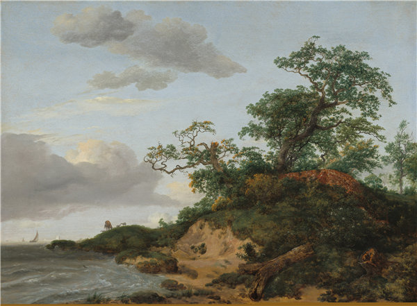 雅各布·范·鲁伊斯黛尔（Jacob van Ruisdael）-海边沙丘油画