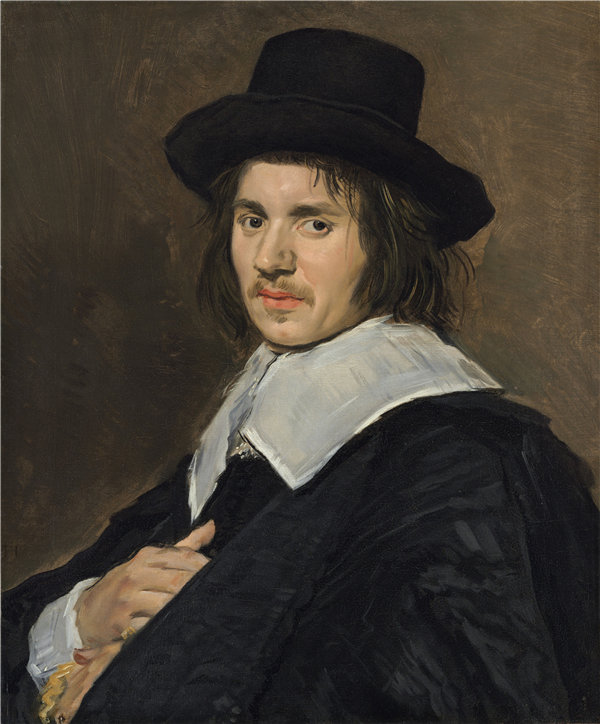 弗兰斯·哈尔斯（Frans Hals）-一个男人的肖像.油画高清下载