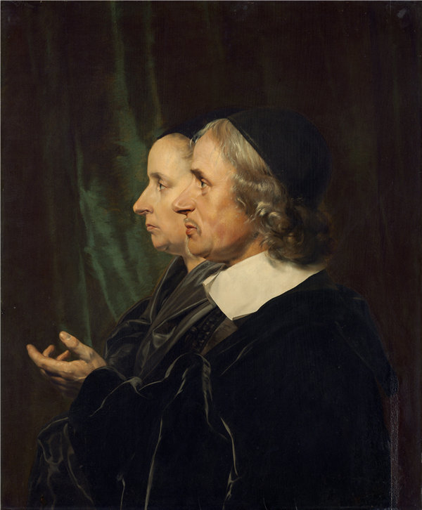扬·德·布雷（Jan de Bray）-艺术家父母的肖像油画