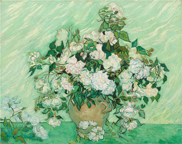 文森特·梵高(Vincent van Gogh)作品《玫瑰花》高清下载