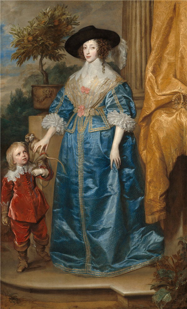 安东尼·范·戴克（（Anthony van Dyck））-亨利埃塔·玛丽亚女王油画