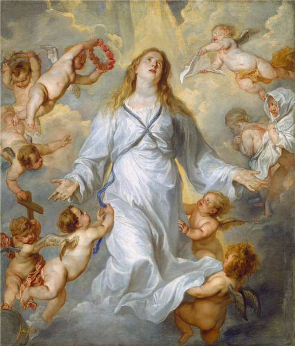 安东尼·范·戴克（Anthony van Dyck）-圣母为代祷者油画