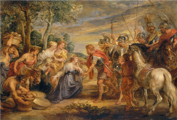彼得·保罗·鲁本斯（Peter Paul Rubens）-大卫与阿比盖尔的聚会.油画