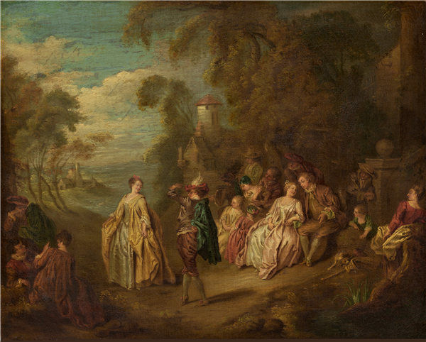 在让·巴蒂斯特·约瑟夫·佩特（Jean Baptiste Joseph Pater）之后-FêteChampêtre油画