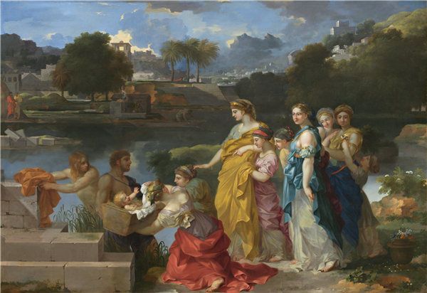 塞巴斯蒂安·波登（SébastienBourdon）-摩西的发现油画