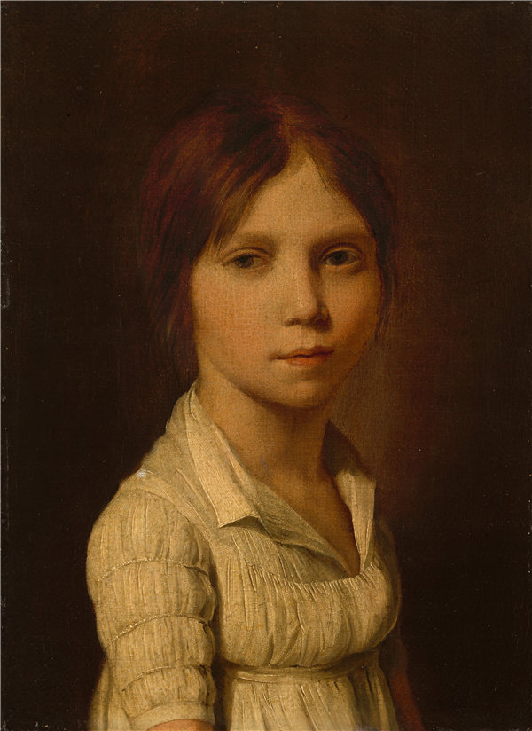 路易·莱奥波德·博伊（Louis-Léopold Boilly）-卡罗琳·莫蒂埃·德·特雷维塞油画