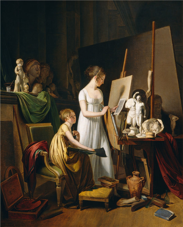 路易·莱奥波德·博伊（Louis-Léopold Boilly）-画家工作室油画