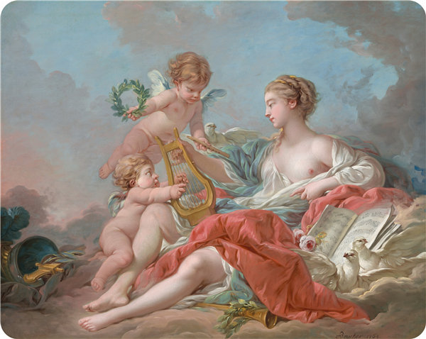 弗朗索瓦·布歇（François Boucher）-音乐寓言油画高清下载
