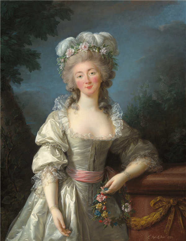 伊莉莎白·维杰·勒布伦(Élisabeth Louise Vigée Le Brun)-巴里夫人油画高清下载