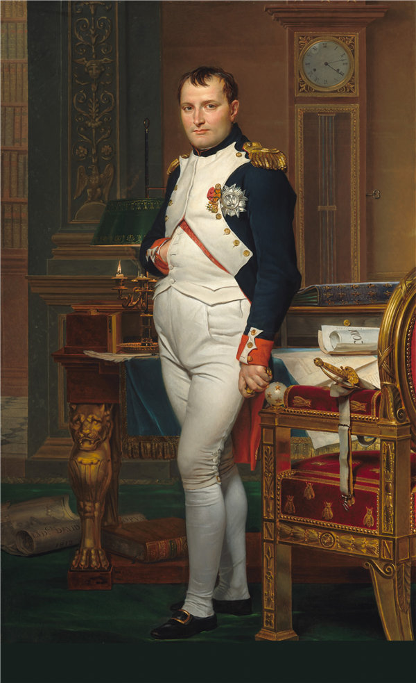 雅克·路易·大卫（Jacques-Louis David）-拿破仑皇帝在杜伊勒里宫的研究油画