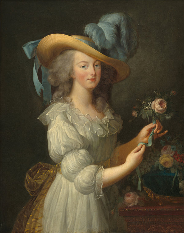 伊莉莎白·维杰·勒布伦（élisabeth-LouiseVigéeLe Brun）之后-玛丽·安托瓦内特油画
