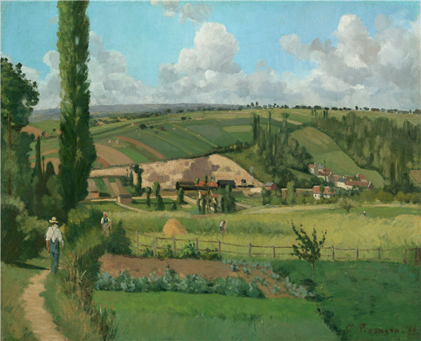 卡米尔·毕沙罗（Camille Pissarro）-蓬图瓦兹LesPatis的风景油画