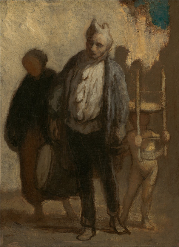 奥诺雷·杜米埃（Honoré Daumier）-漫步的萨尔蒂姆邦克斯油画